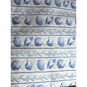 Braemore Blue Sea Shell Cotton Fabric 4Yds 34"~~54" Wide